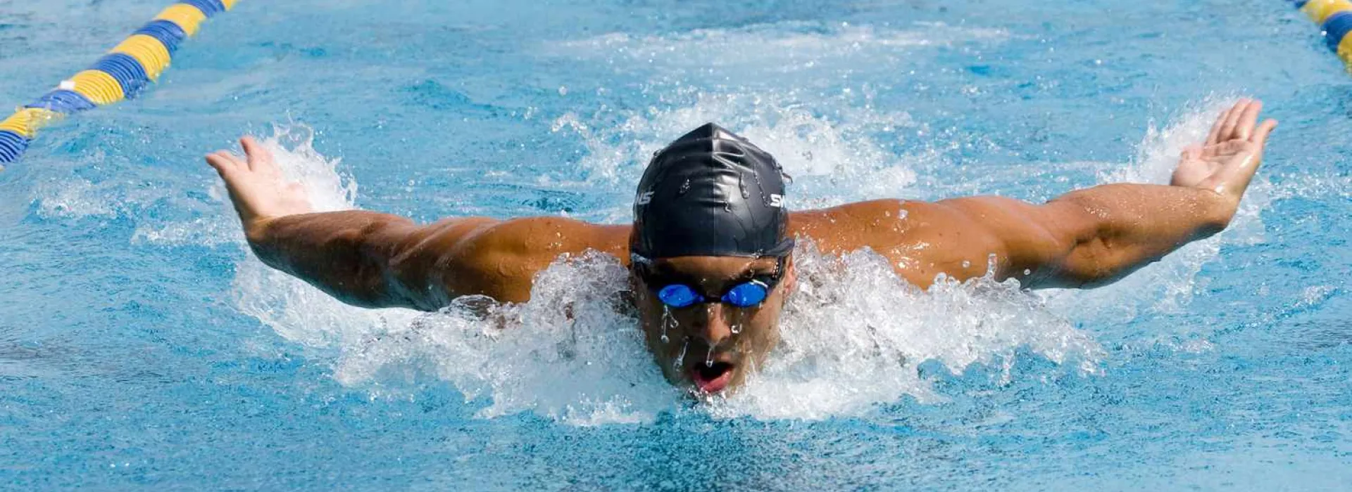 Man Swimming in pool